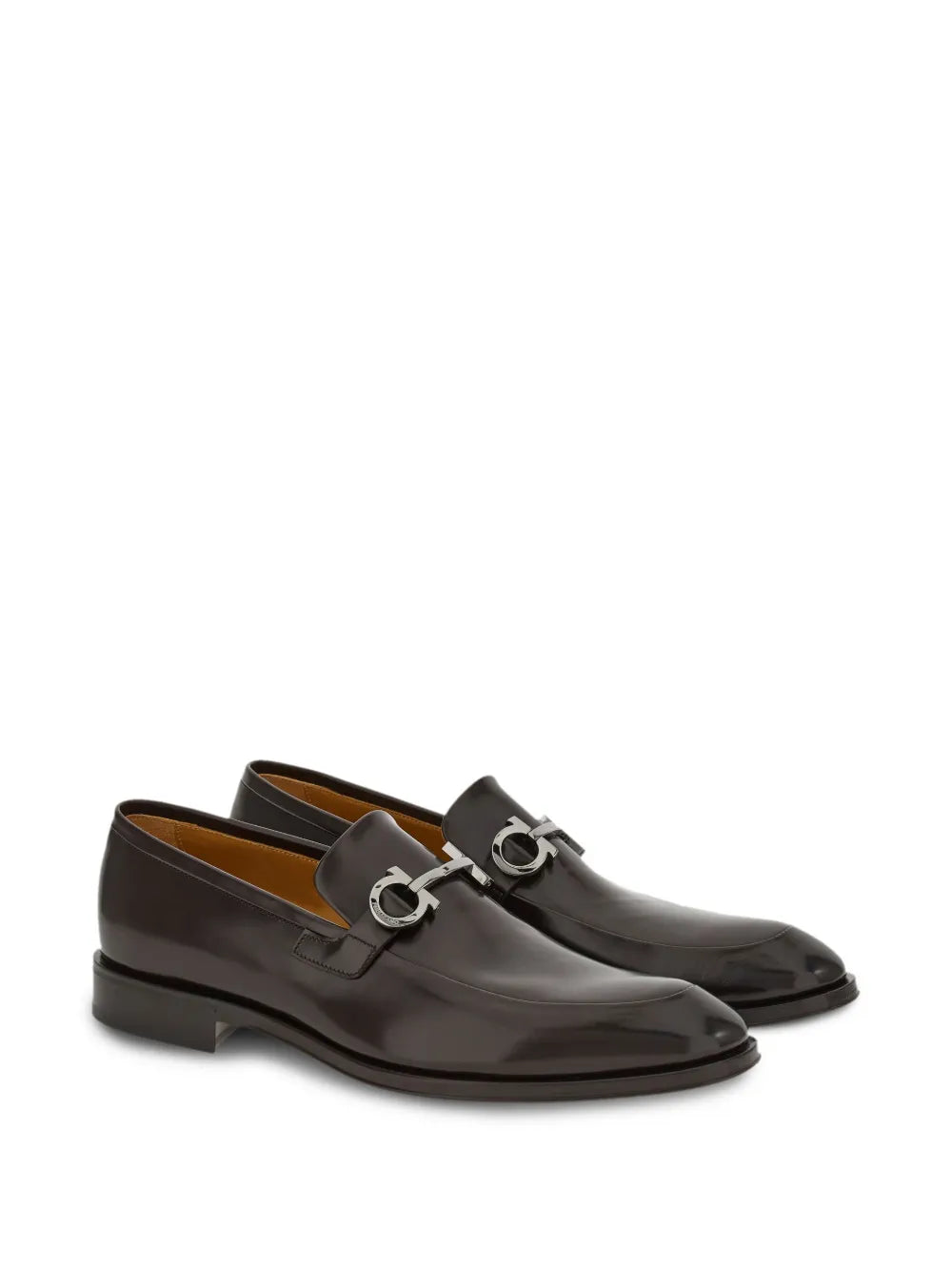 Ferragamo Gancini-plaque leather loafers