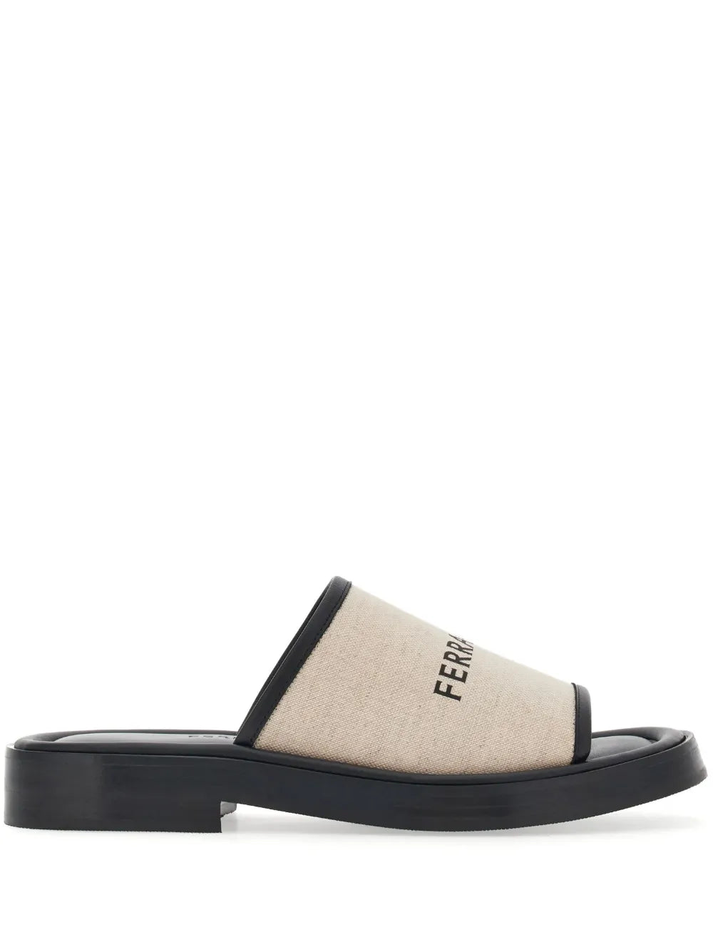 Ferragamo logo-print canvas slides