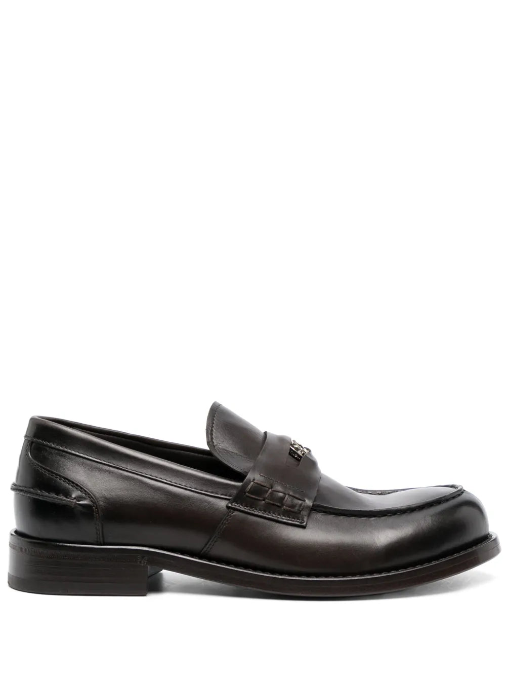 Roberto Cavalli logo-plaque leather loafers