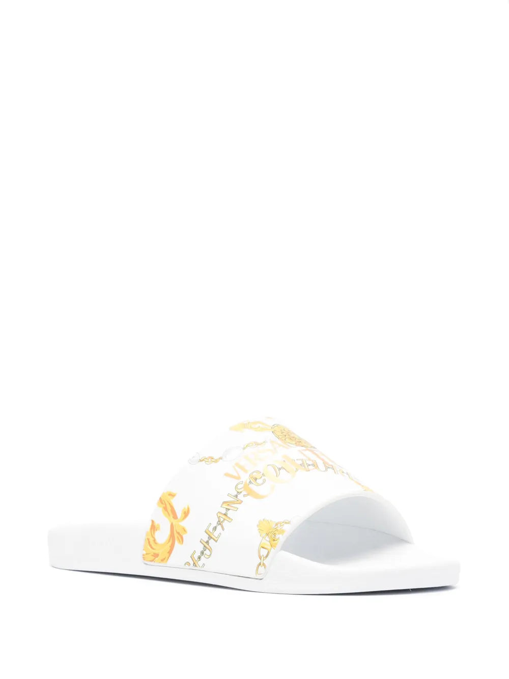Versace Jeans Couture logo-print open-toe slides