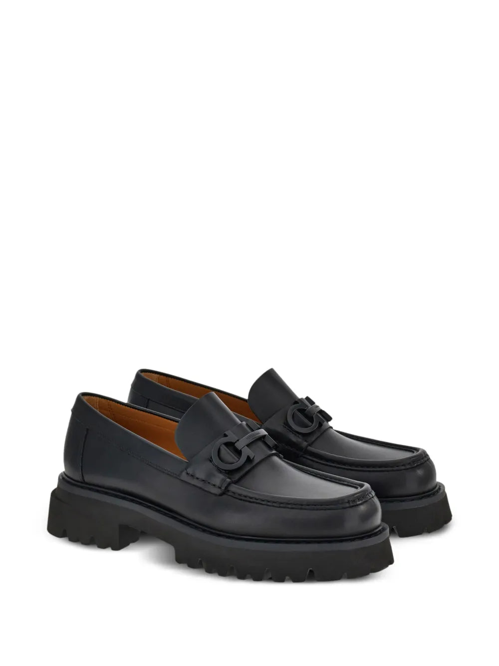 Ferragamo Florian square-toe leather loafers