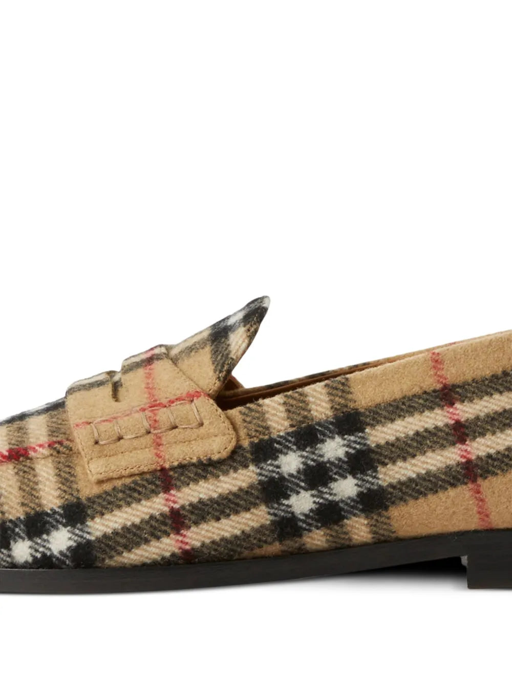 Burberry check-pattern round-toe loafers