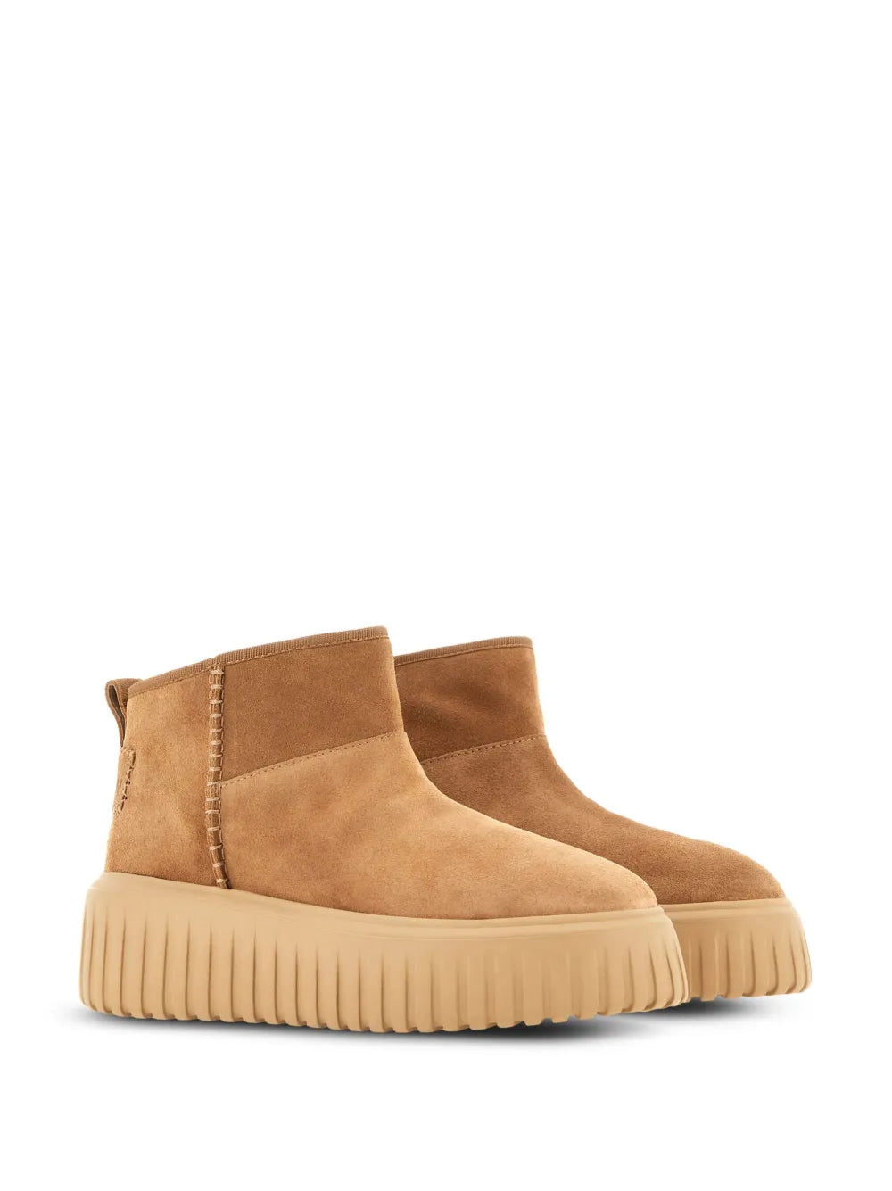 Hogan logo-patch suede boots