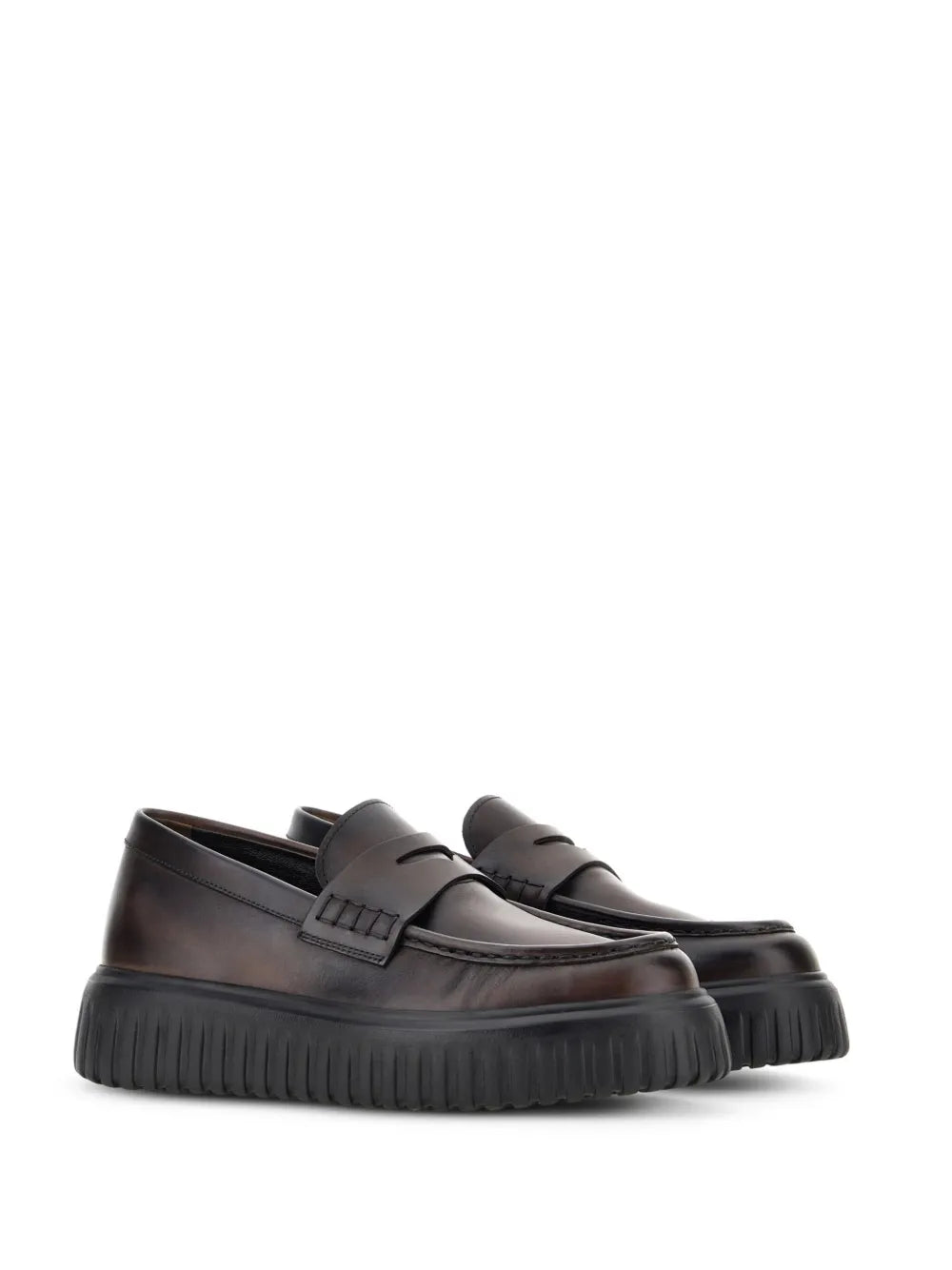 Hogan H-Stripe rigged-sole loafers