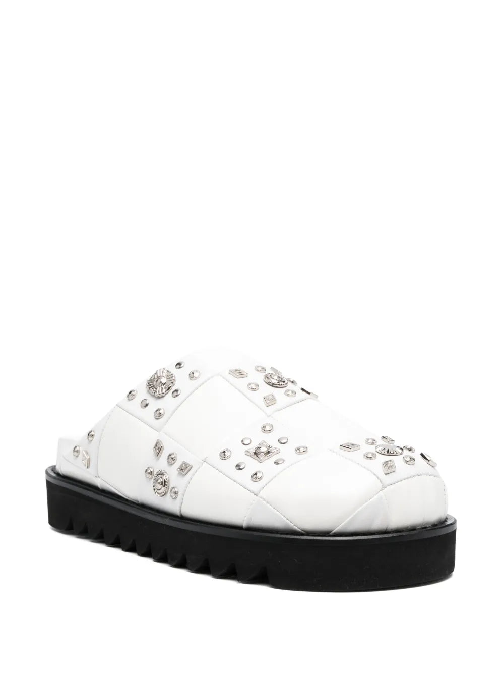 Toga Virilis stud-embellished leather slippers