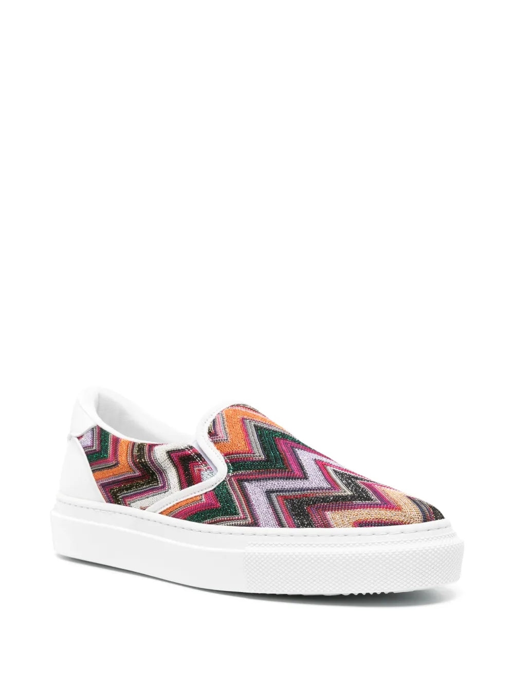 Missoni zigzag-pattern lurex-detail sneakers