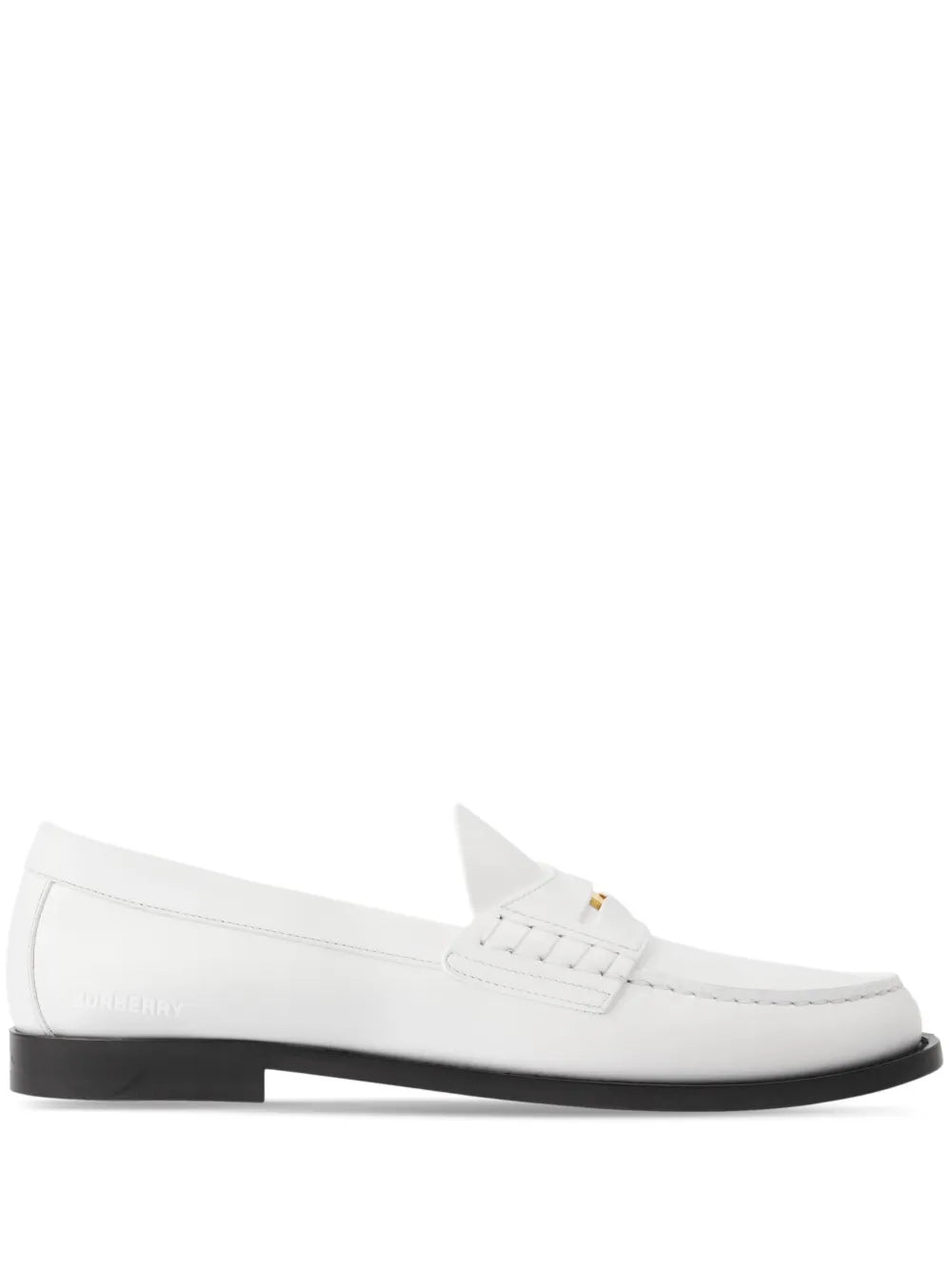 Burberry logo-detail leather penny loafers