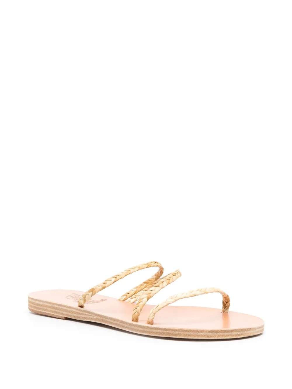 Ancient Greek Sandals Polytimi flat leather slides