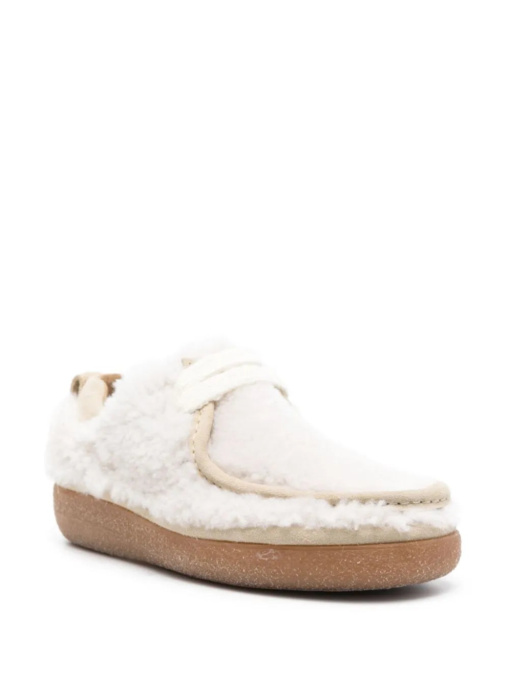 AMI Paris shearling lace-up shoes