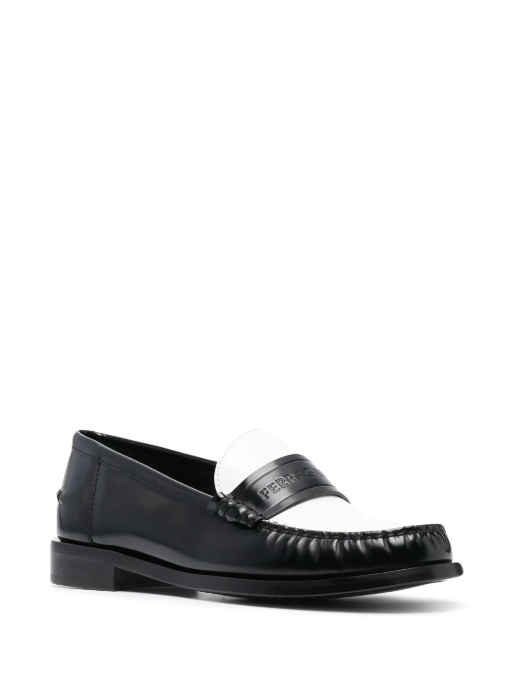 Ferragamo two-tone leather loafers