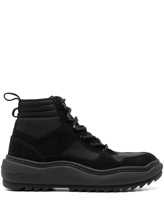Tommy Jeans panelled lace-up boots