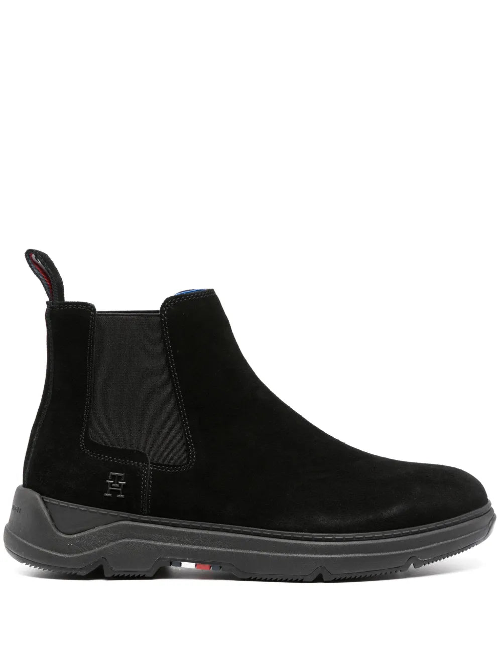 Tommy Hilfiger logo-plaque leather boots