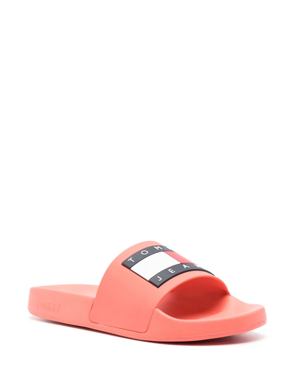 Tommy Jeans logo-patch round-toe slides