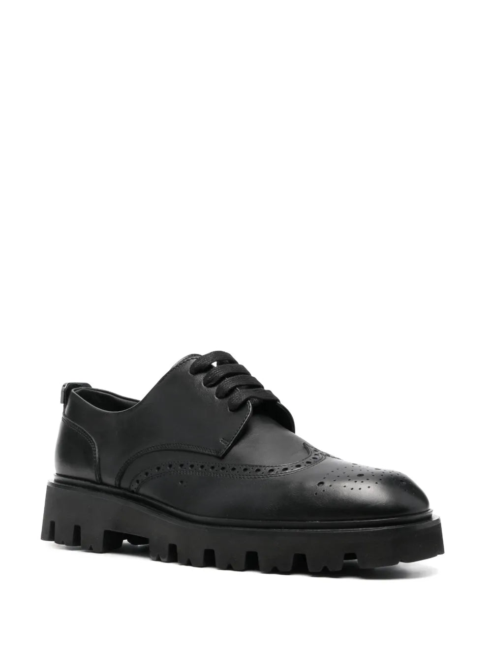 Sergio Rossi perforated leather brogues