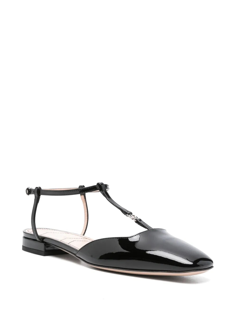 Gucci Double G patent-finish ballerinas