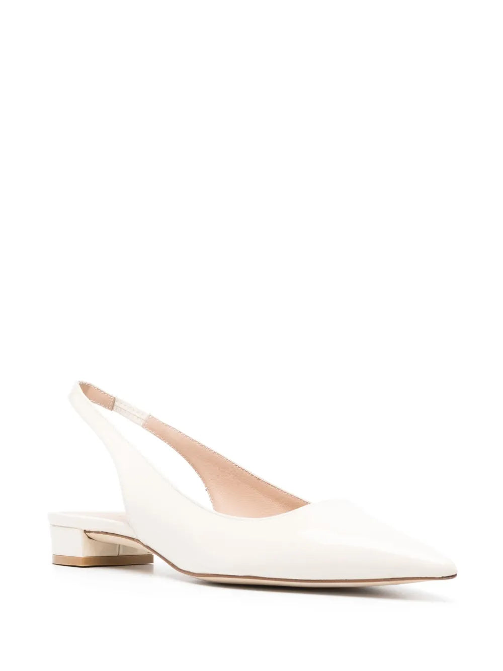 Stuart Weitzman slingback leather ballerina shoes