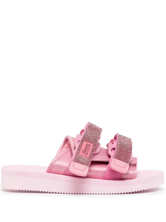 Blumarine x Suicoke rhinestone-embellished slides
