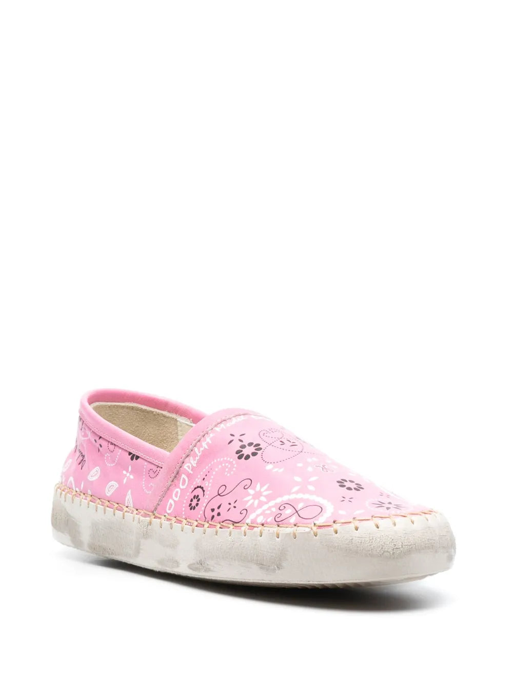 Philippe Model Paris bandana-print leather espadrilles