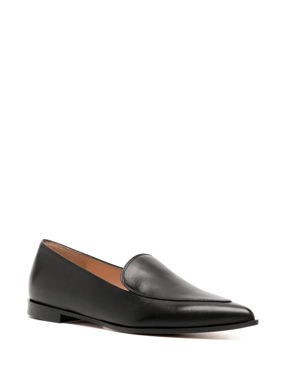 Gianvito Rossi Perry pointed-toe leather loafers