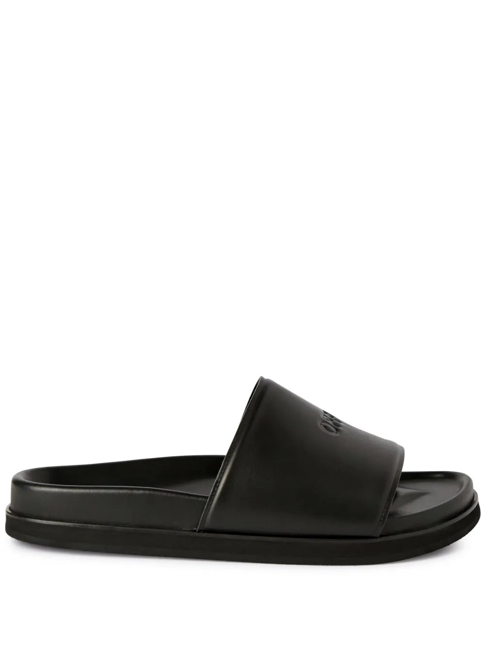 Off-White Cloud Stamp leather sliders