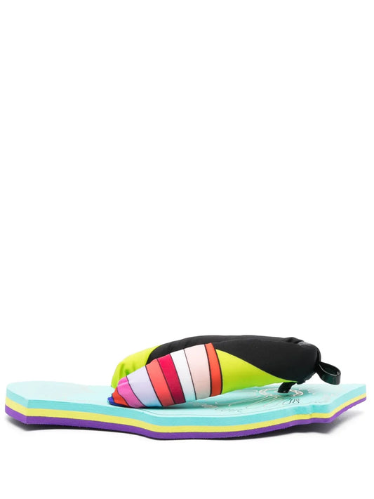 PUCCI striped open-toe flip flops