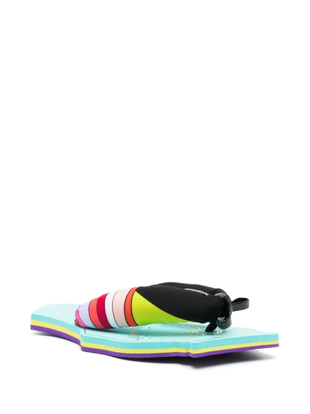 PUCCI striped open-toe flip flops