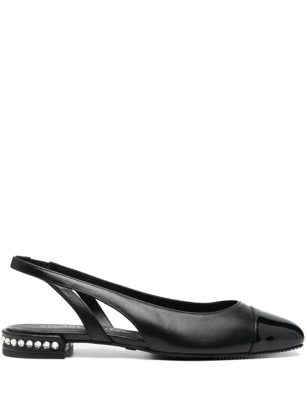 Stuart Weitzman Crystal Slingback leather ballerina shoes