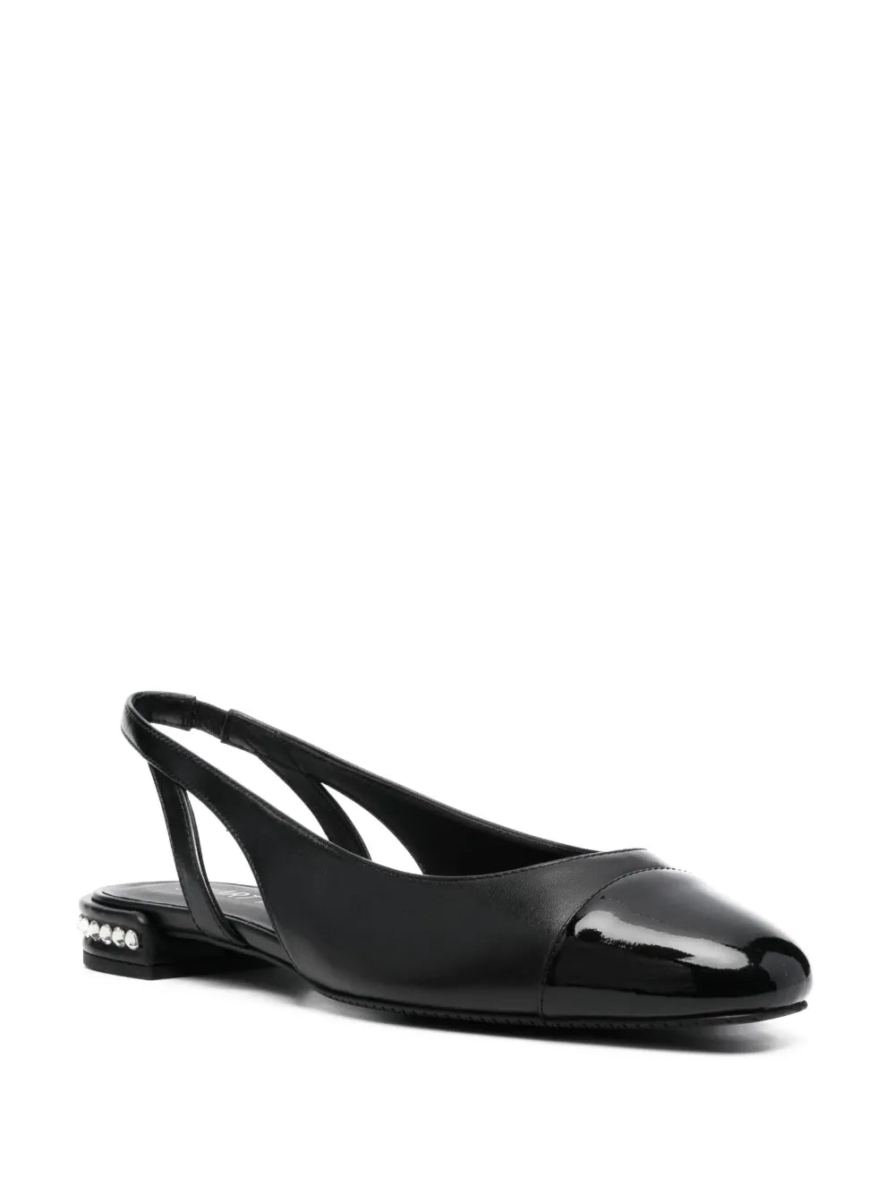 Stuart Weitzman Crystal Slingback leather ballerina shoes