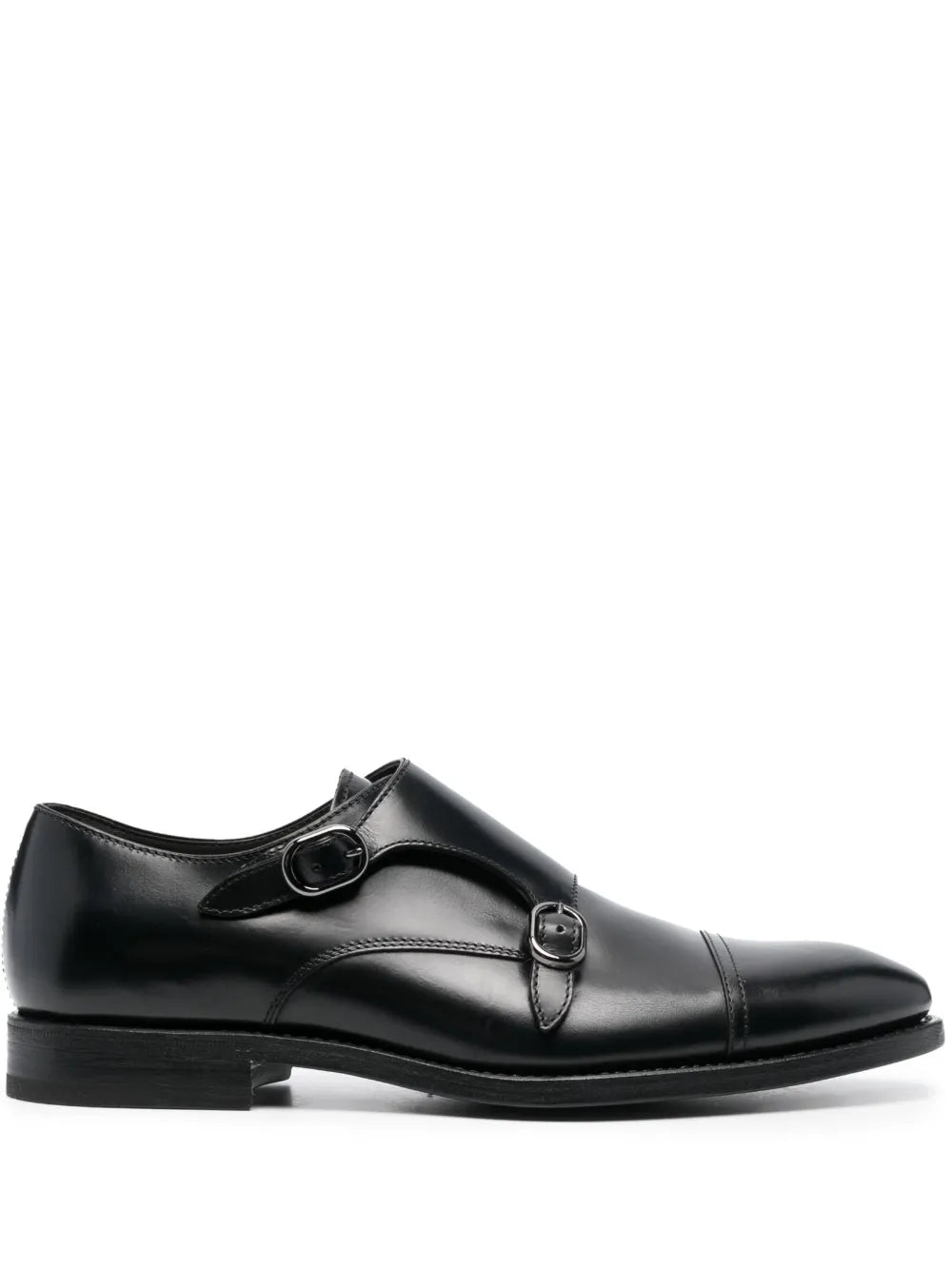 Henderson Baracco side-buckle leather monk shoes