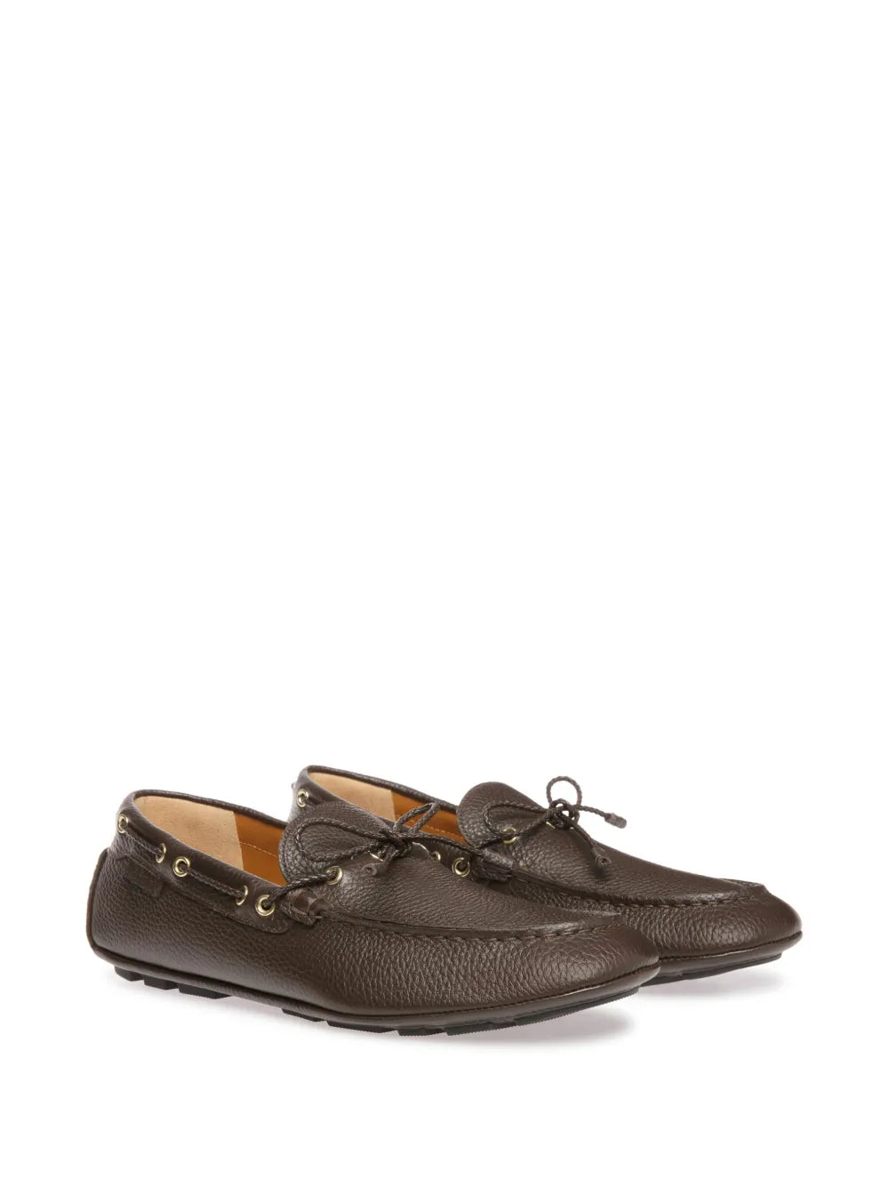 Bally Kyan grained-texture boat shoes