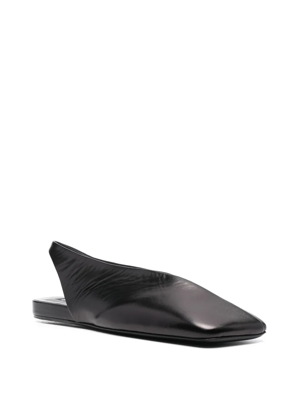 Jil Sander asymmetric-toe leather ballerina shoes