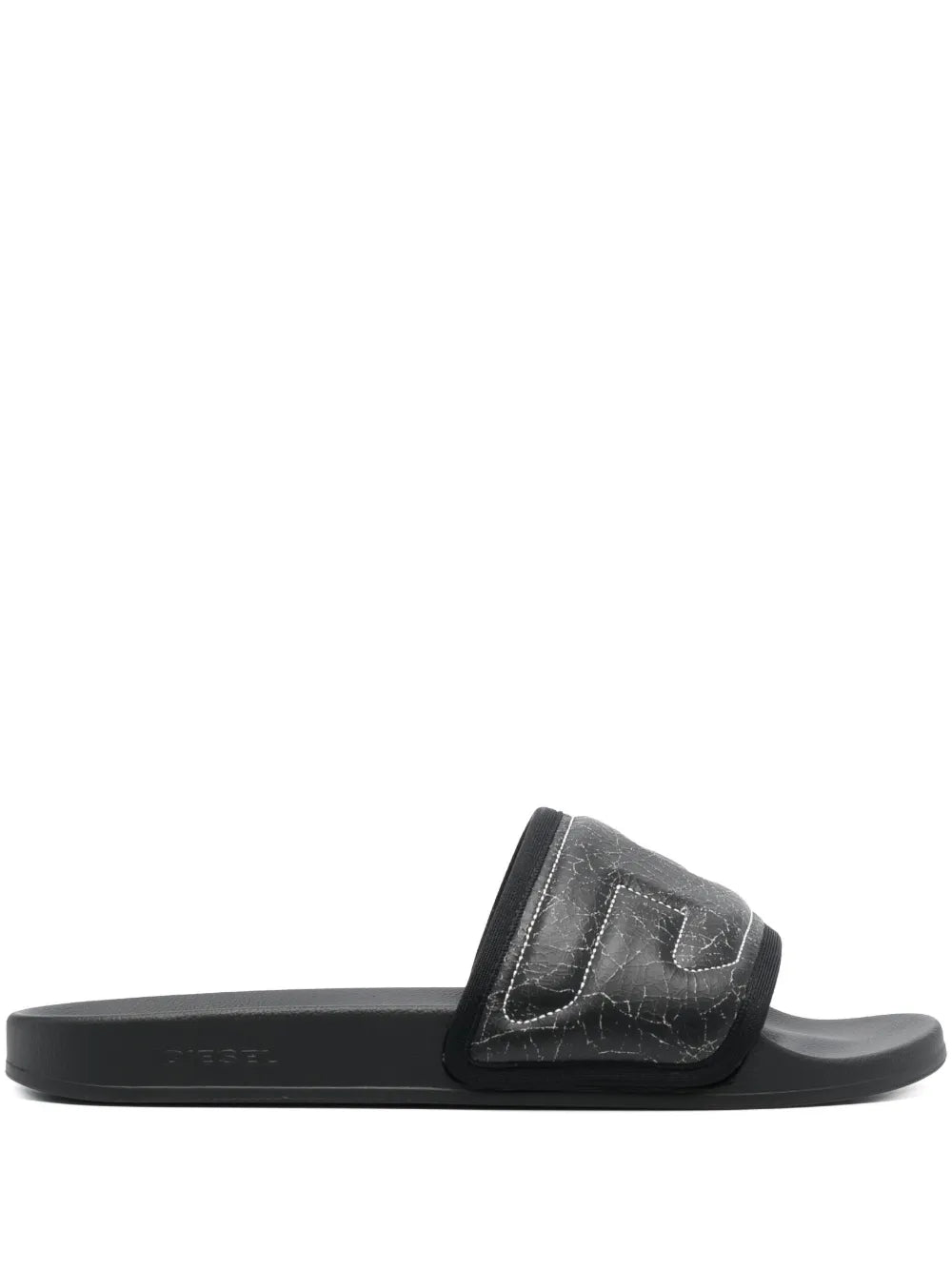 Diesel Mayemi logo-embroidered slides