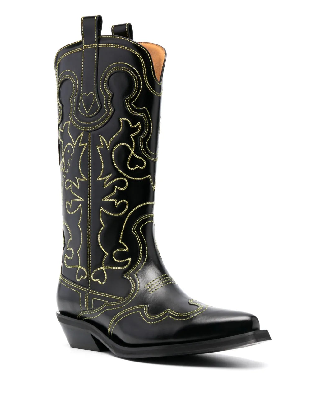 GANNI 45mm western leather boots