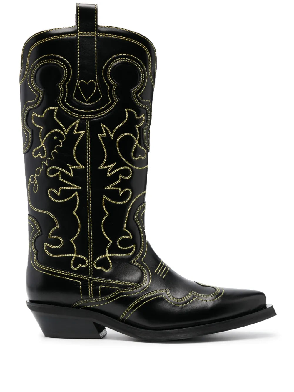 GANNI 45mm western leather boots