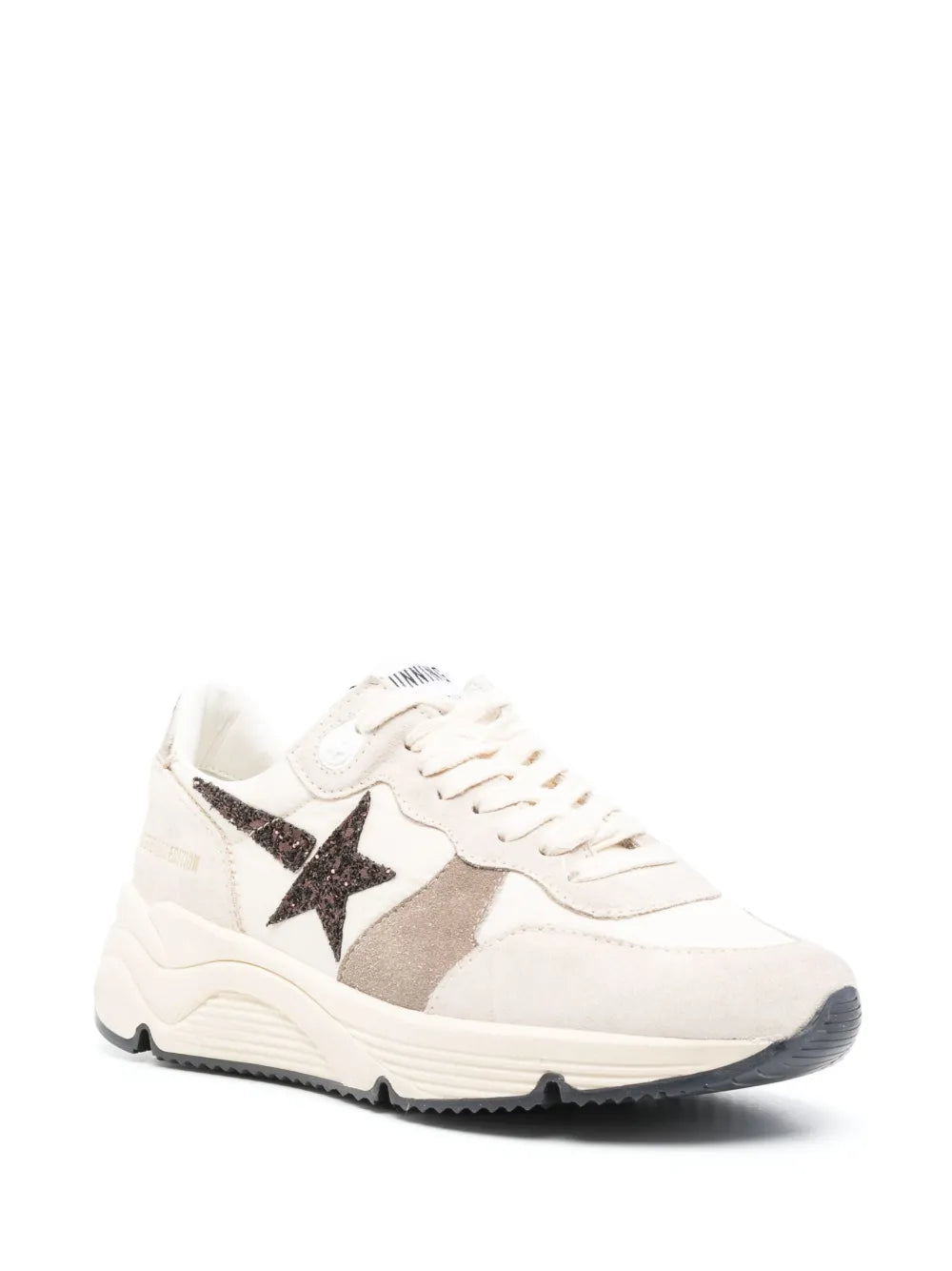 Golden Goose glitter star-patch suede sneakers