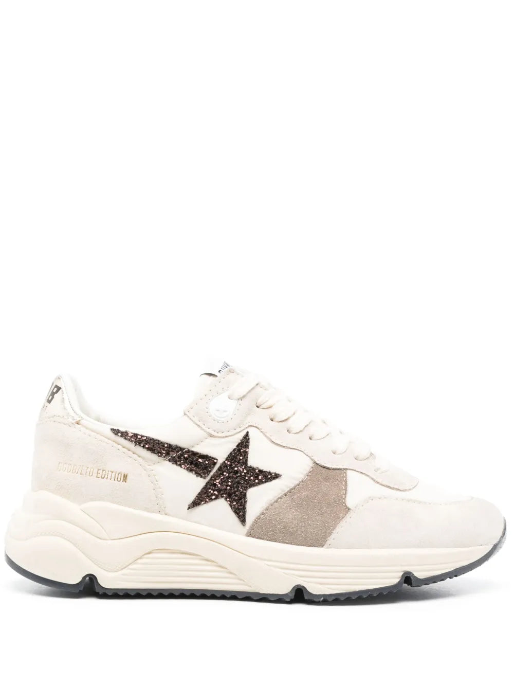 Golden Goose glitter star-patch suede sneakers