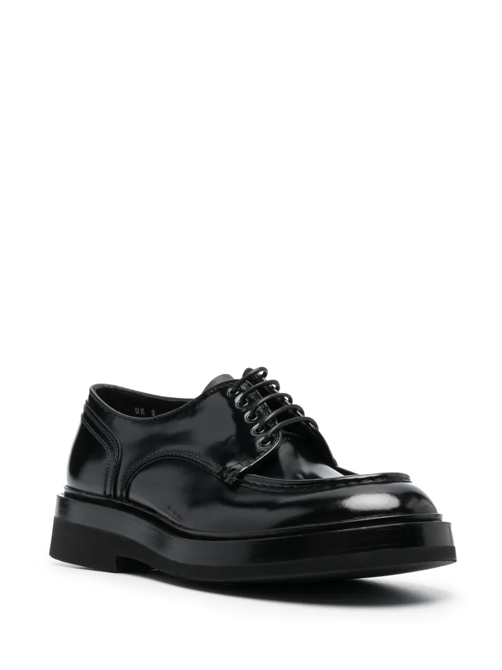 Santoni patent leather 40mm derby shoes