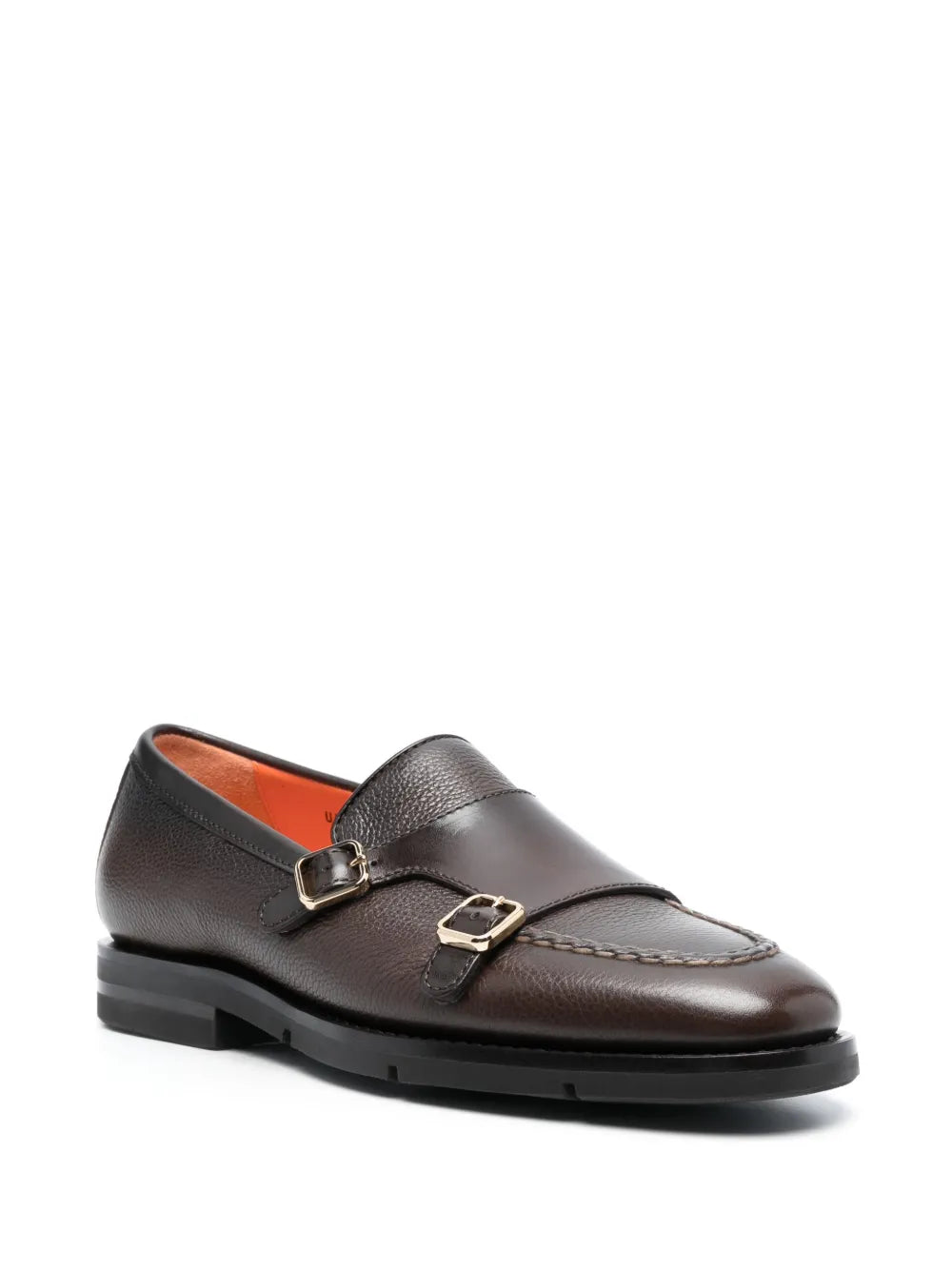 Santoni Dong leather monk shoes