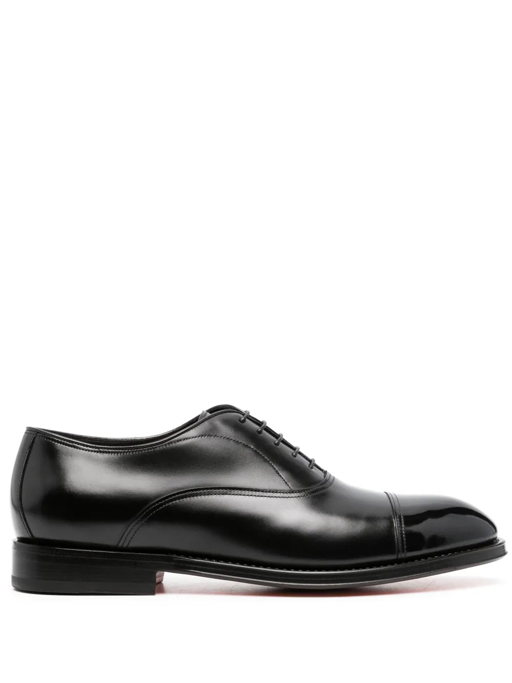 Santoni lace-up leather loafers