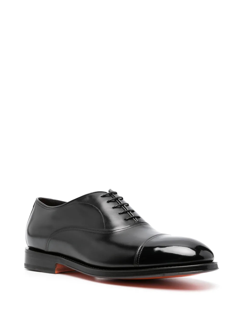 Santoni lace-up leather loafers