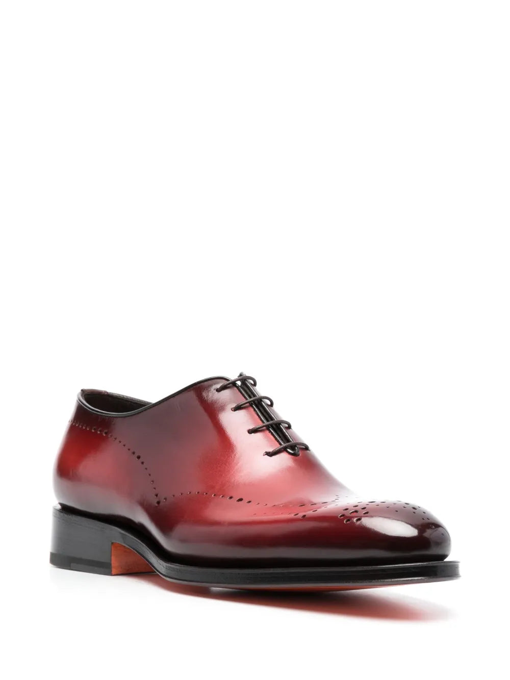 Santoni lace-up leather brogues