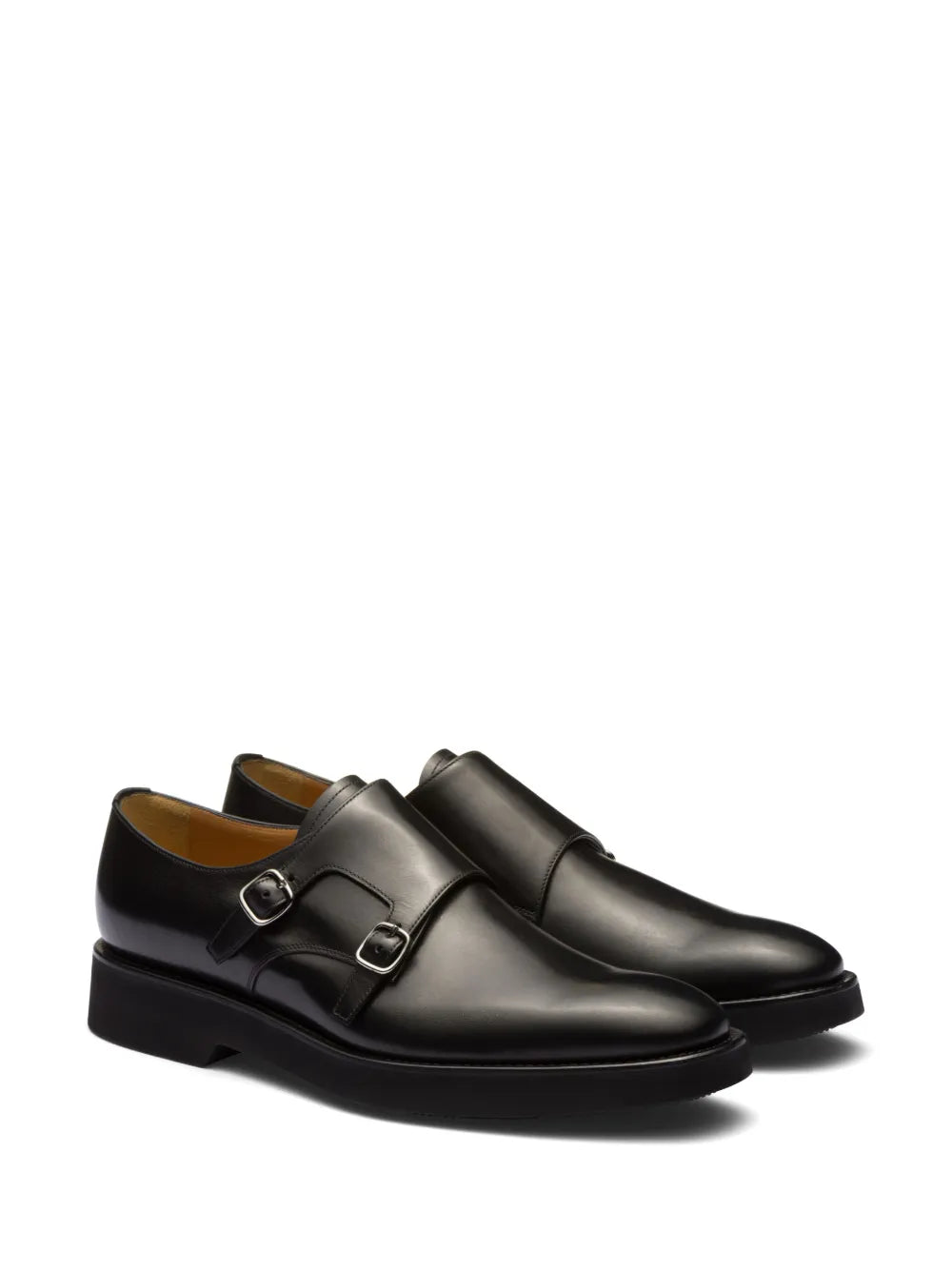 Church's double-buckle leather monk shoes