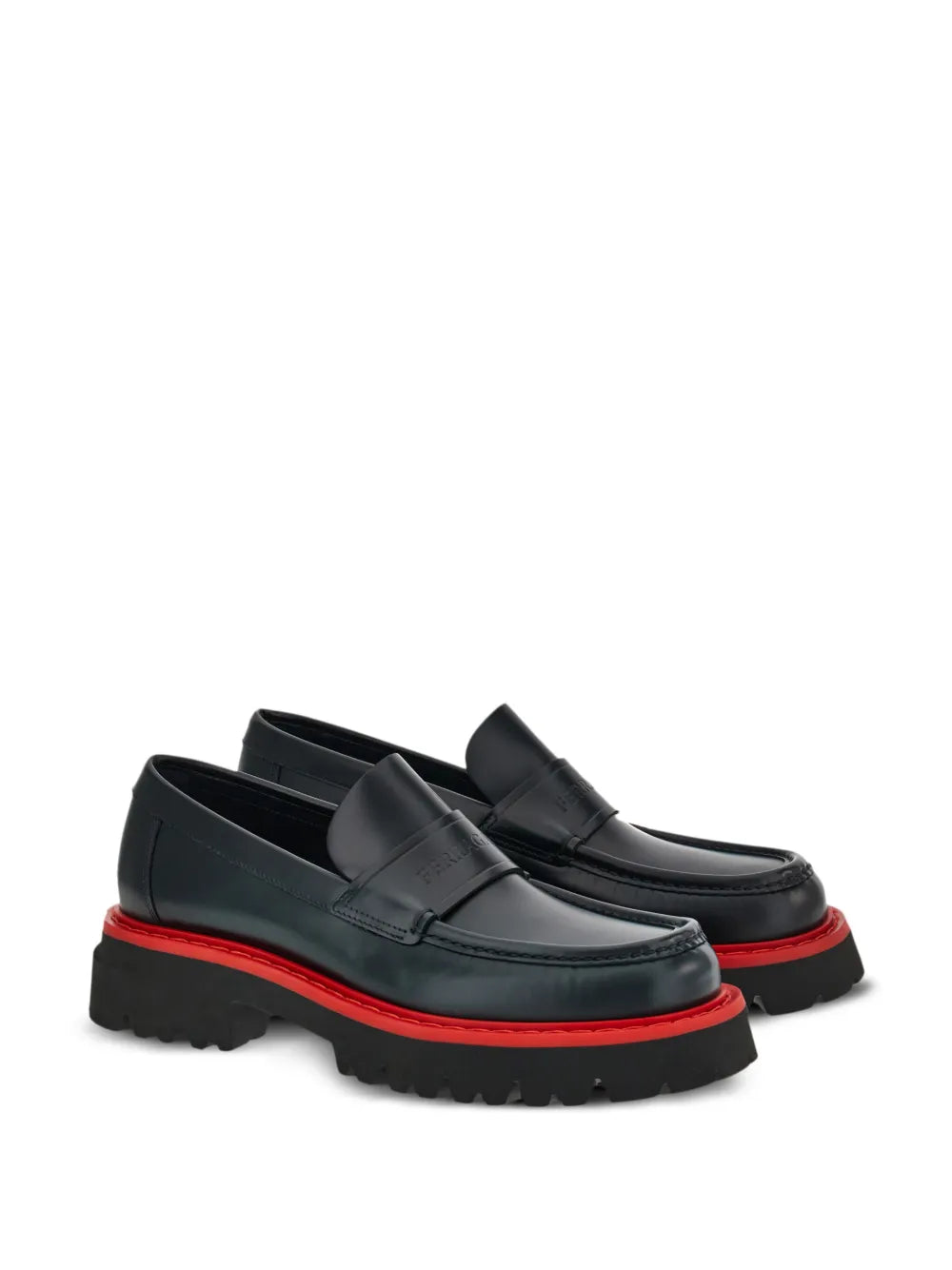 Ferragamo contrasting-sole leather loafers
