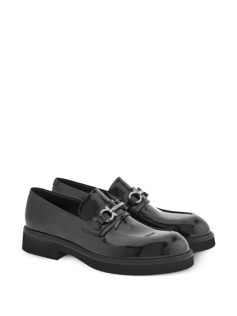 Ferragamo Gancini-ornament leather loafers