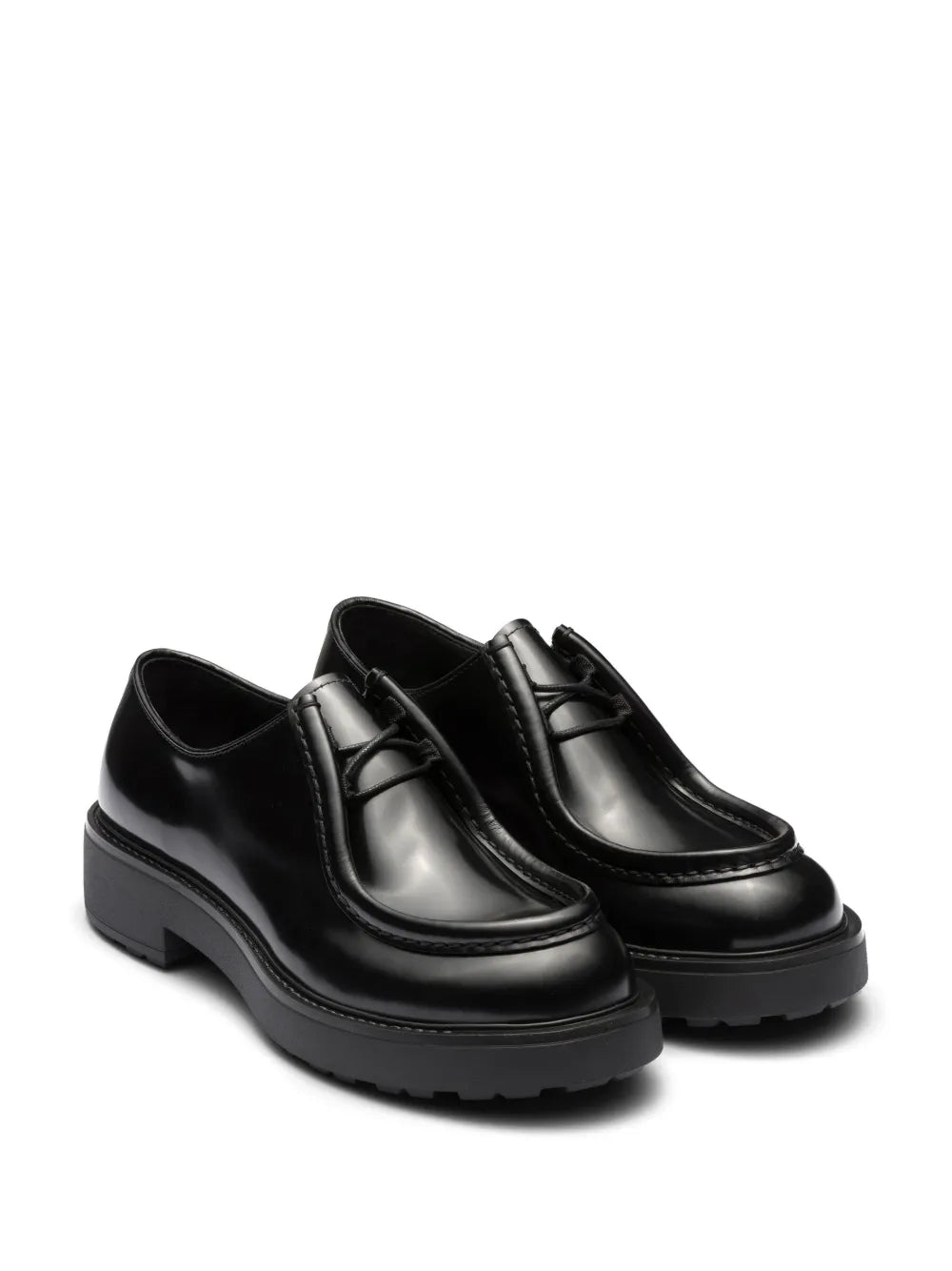 Prada brushed-leather loafers