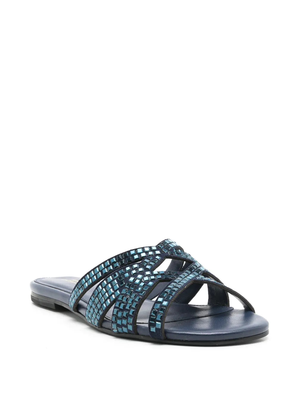 Sarah Chofakian Alix studded leather slides
