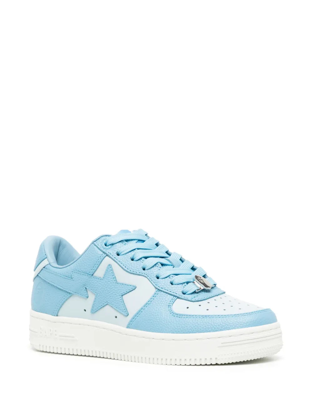 A BATHING APE® logo-patch leather sneakers