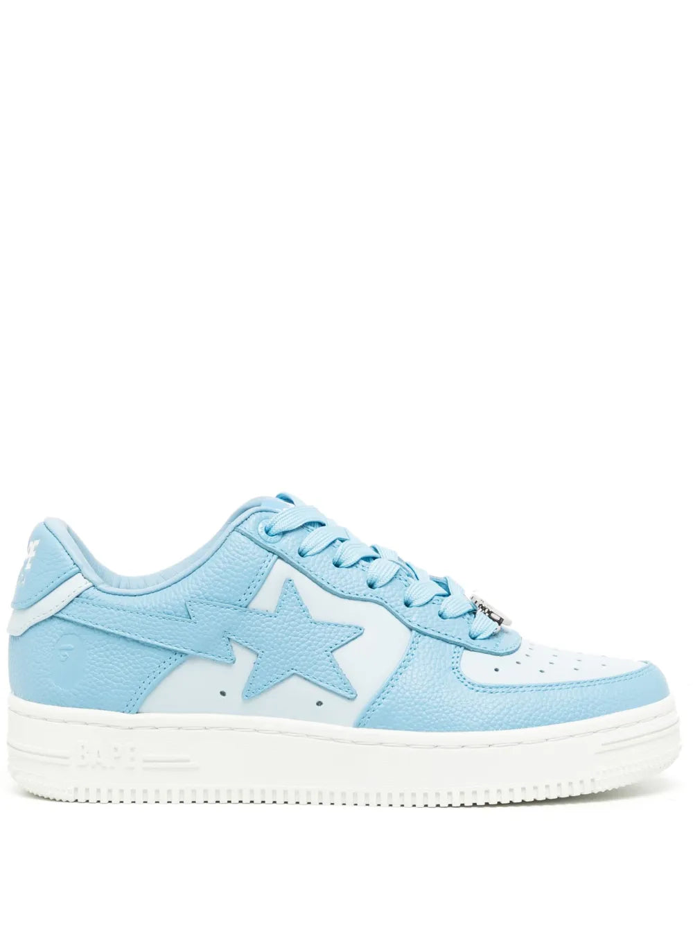 A BATHING APE® logo-patch leather sneakers
