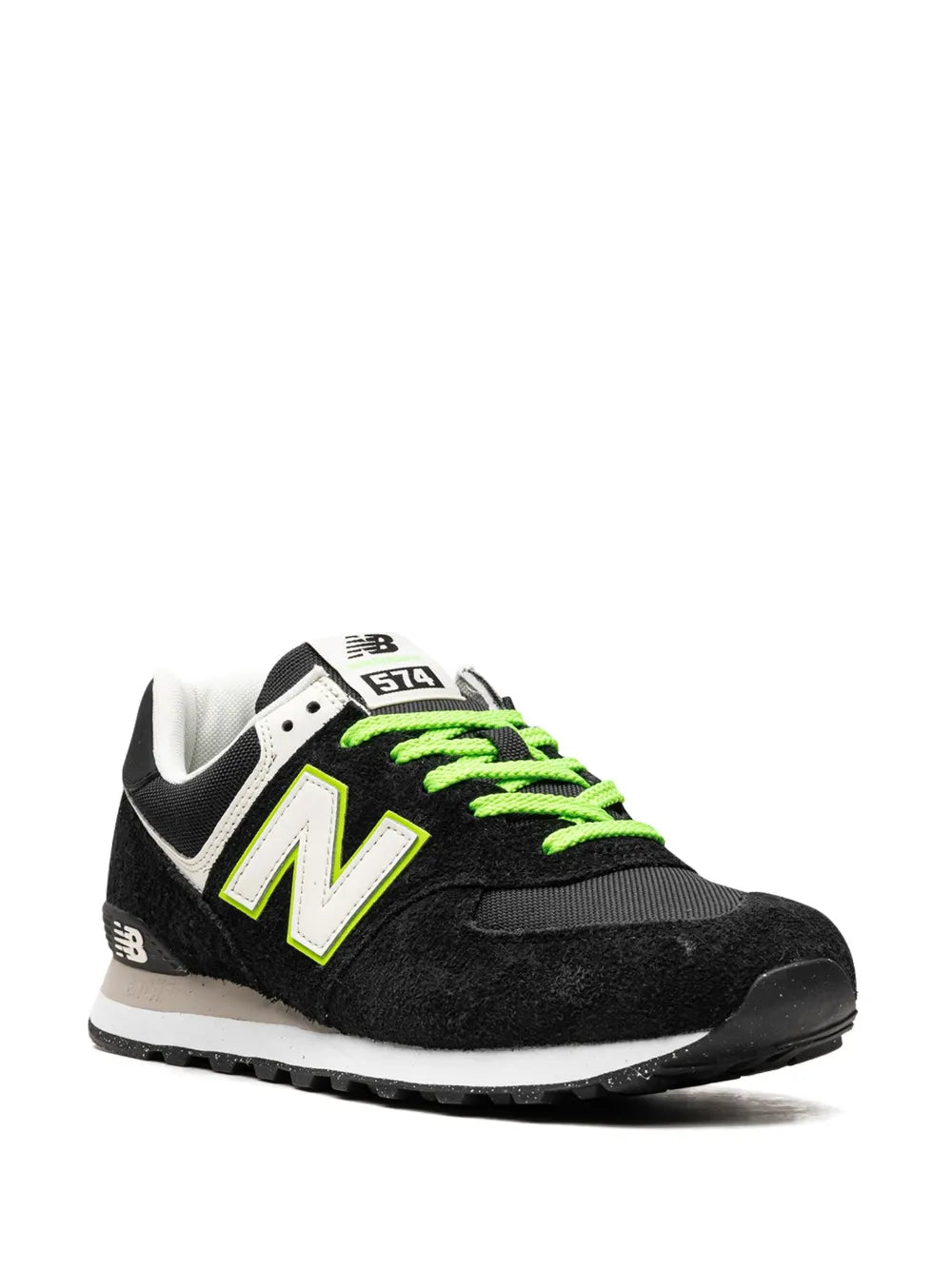 New Balance 574 "Black/White/Green" sneakers