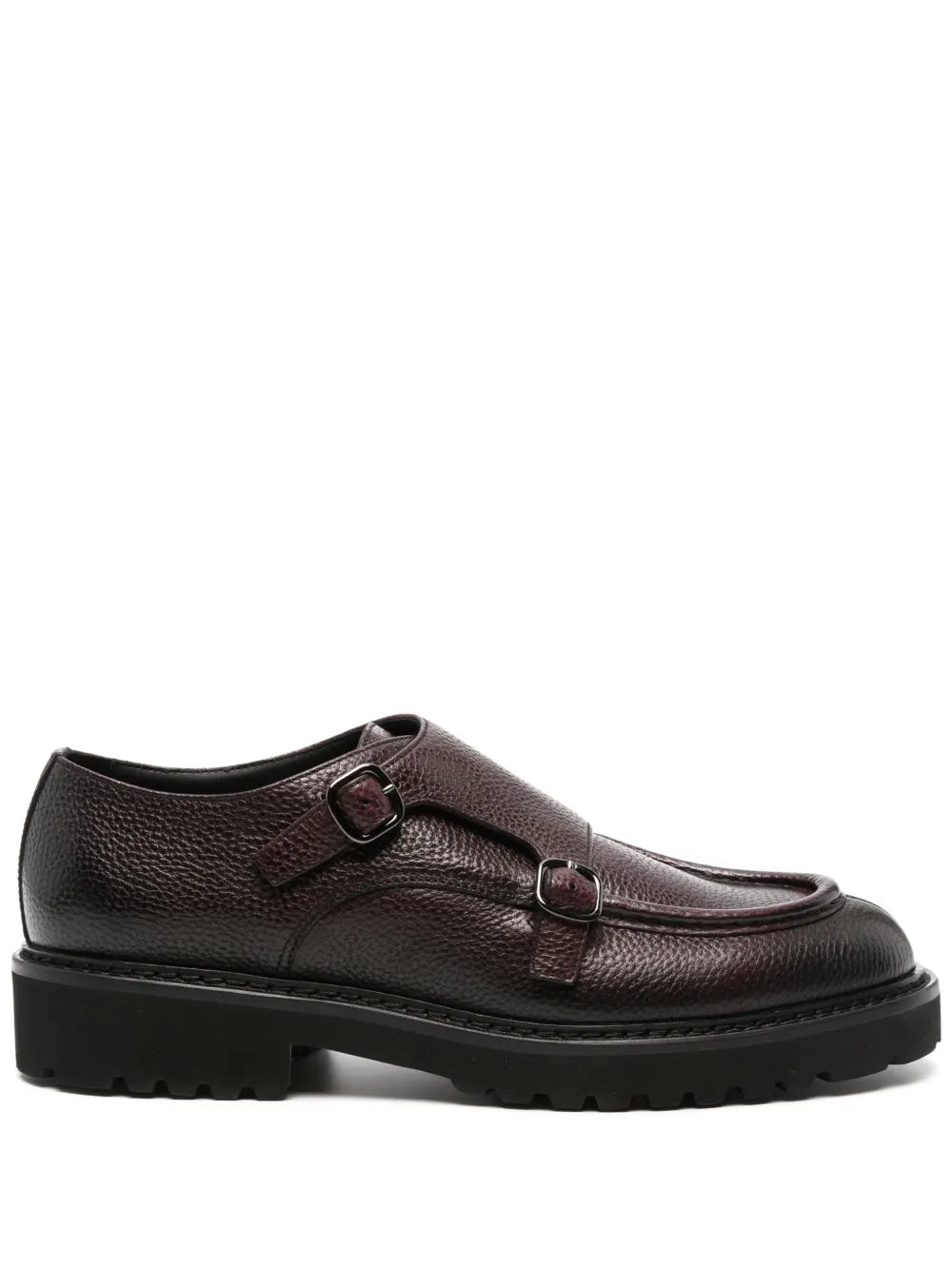 Doucal's buckle-fastening leather monk shoes
